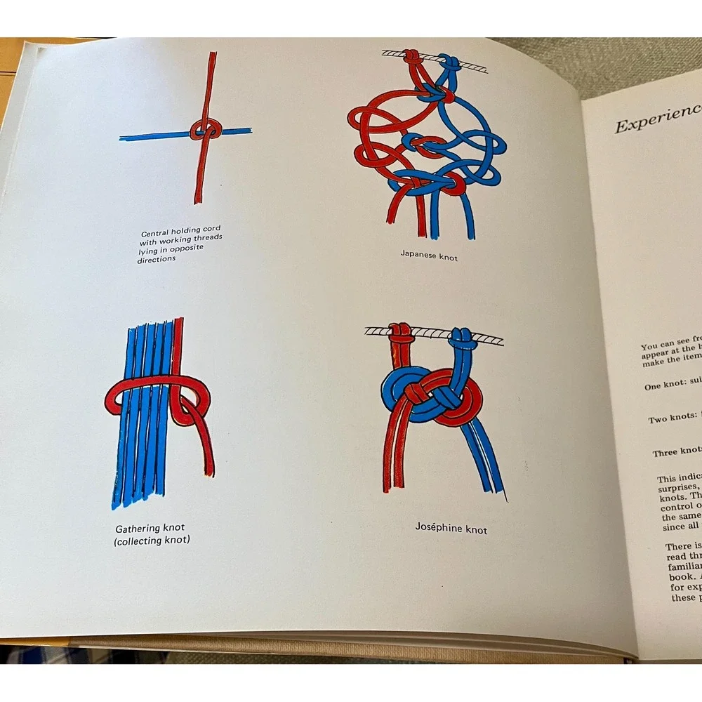 1979 Magnificent Macramé Pattern Book Hardcover Marie-Jeanine Solvit 50 Projects